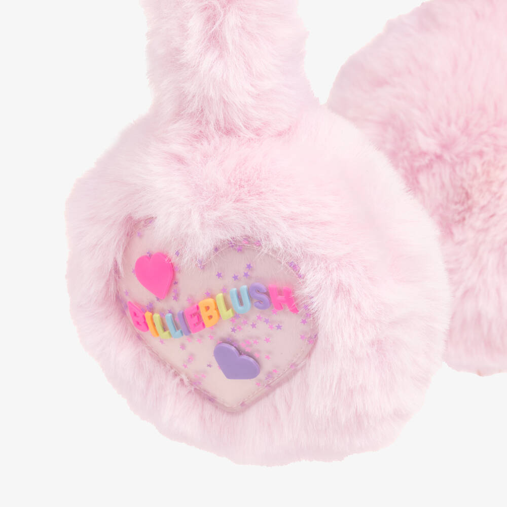 Billieblush-Girls Pink Fluffy Cat Earmuffs | Childrensalon