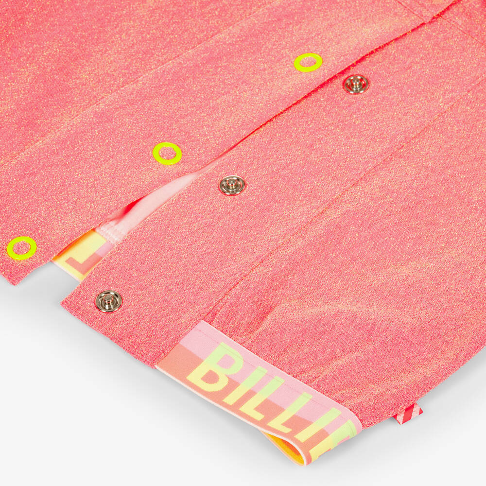 Billieblush-Girls Pink Glitter Sleeveless Jacket | Childrensalon