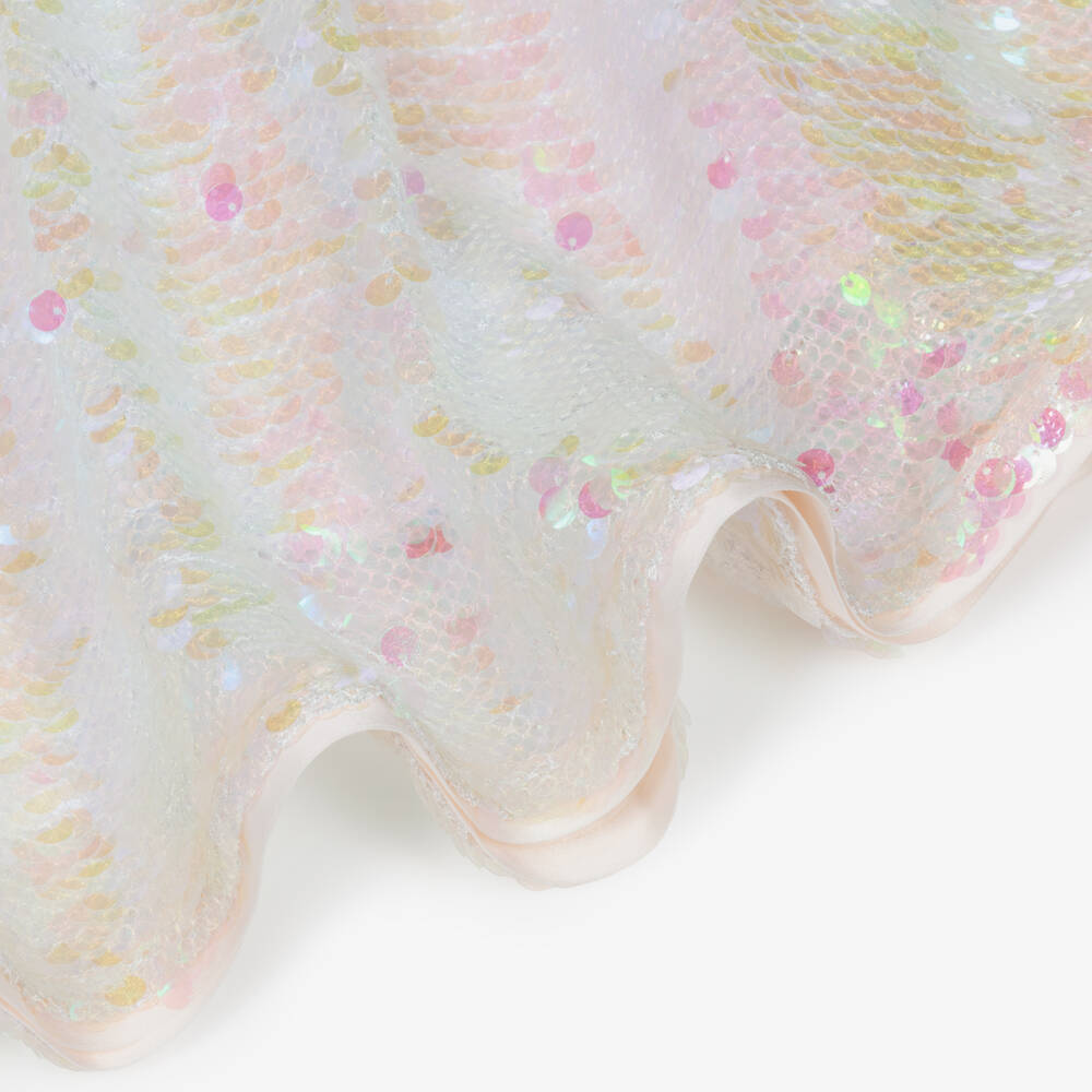 Billieblush-Girls Pink Iridescent Sequinned Dress | Childrensalon