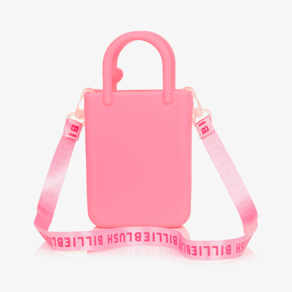 Billieblush-Сумка розовая резиновая с тропическими значками для девочек (15см) | Childrensalon