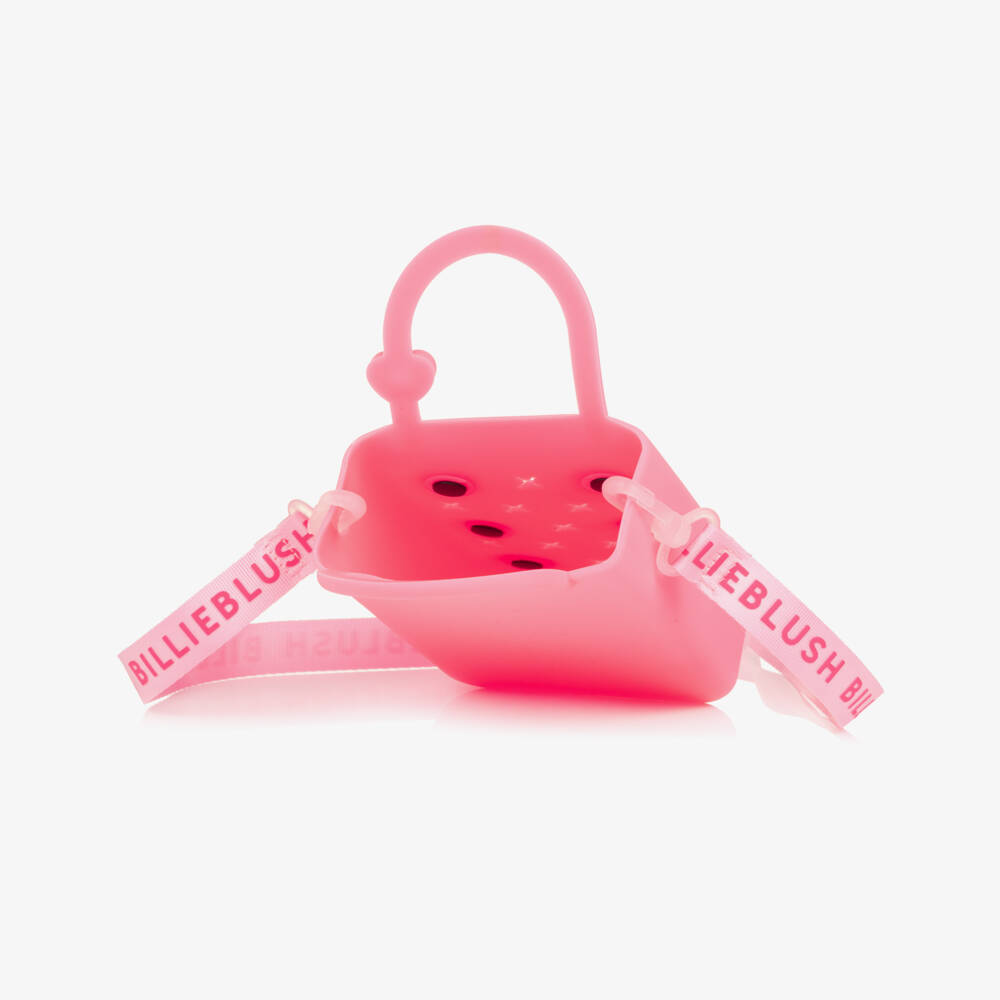 Billieblush-Сумка розовая резиновая с тропическими значками для девочек (15см) | Childrensalon