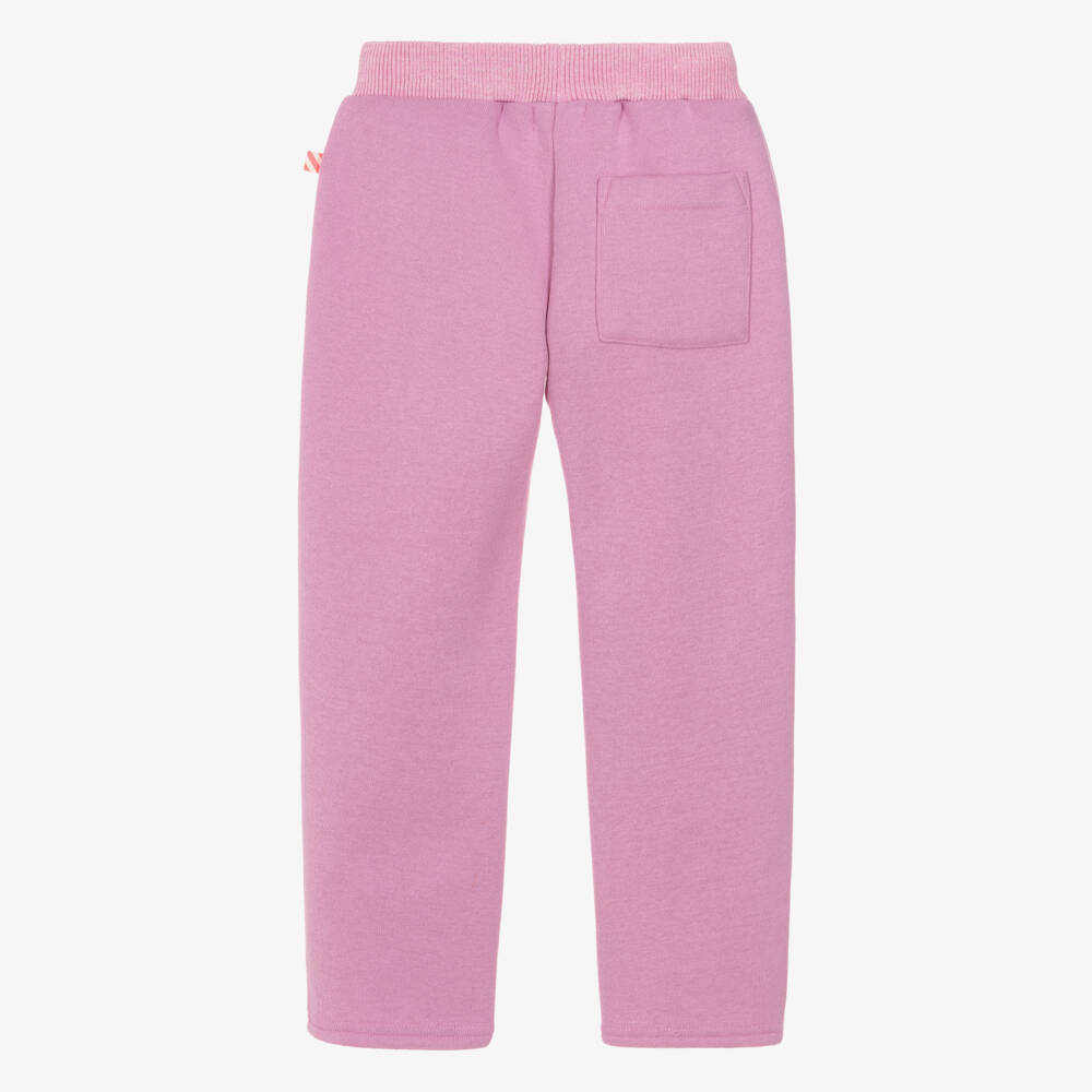 Billieblush-Girls Pink Joggers with Embroidered Hearts | Childrensalon