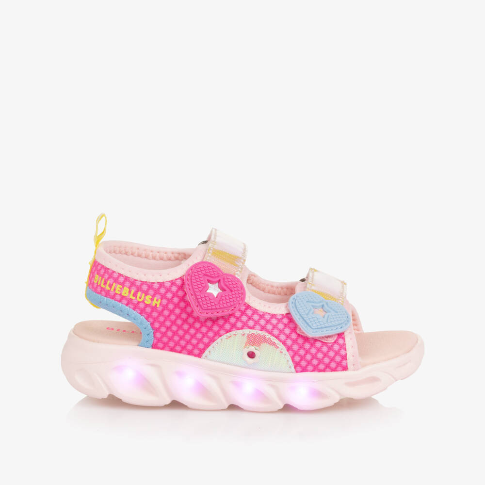 Billieblush-Girls Pink Light-Up Sandals | Childrensalon