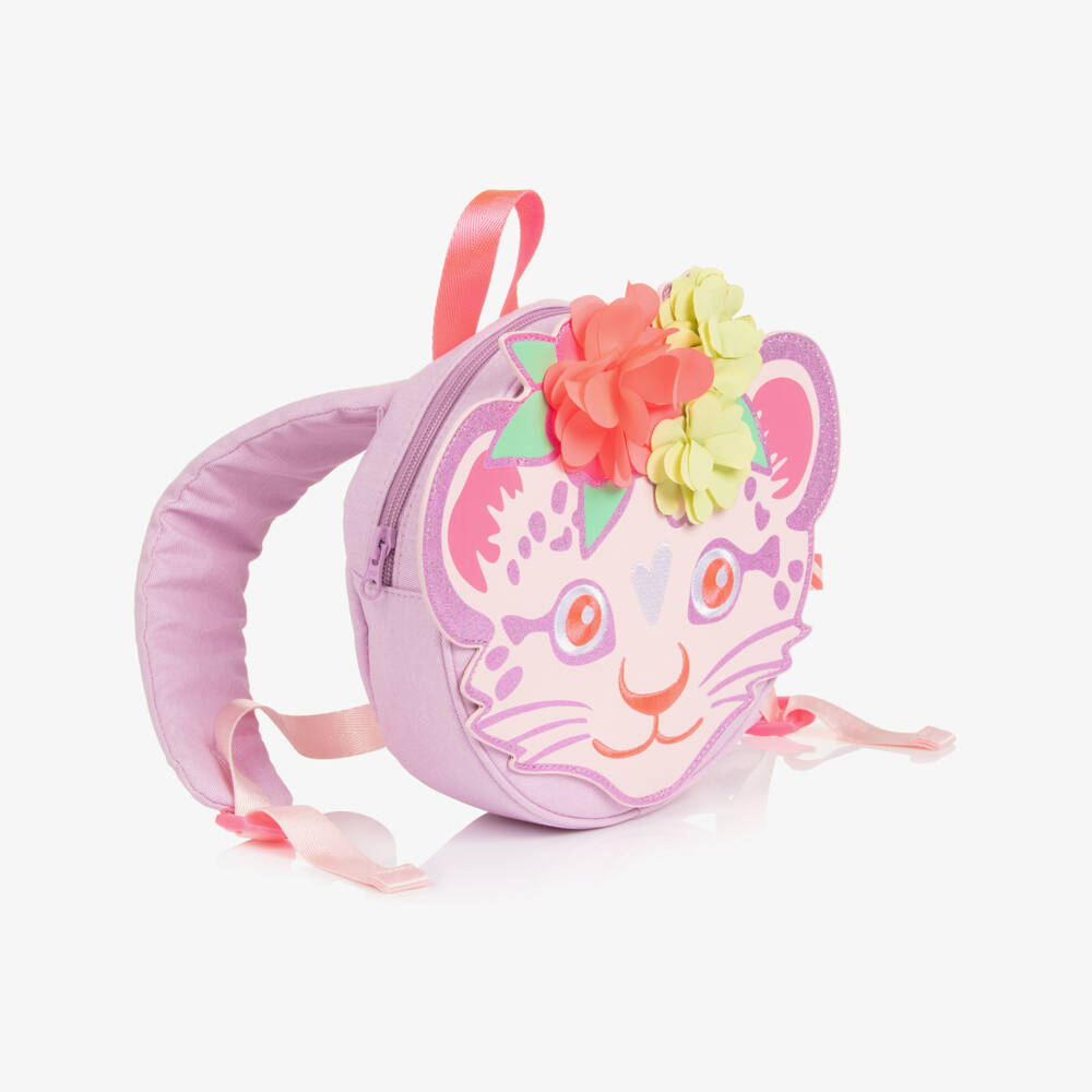 Billieblush-Girls Pink & Lilac Cheetah Mini Backpack (20cm) | Childrensalon