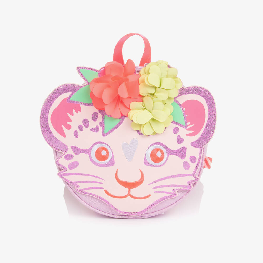 Billieblush-Girls Pink & Lilac Cheetah Mini Backpack (20cm) | Childrensalon