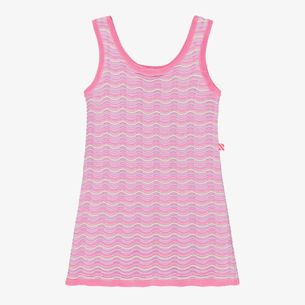 Billieblush-Girls Pink & Purple Crochet Knit Beach Dress | Childrensalon