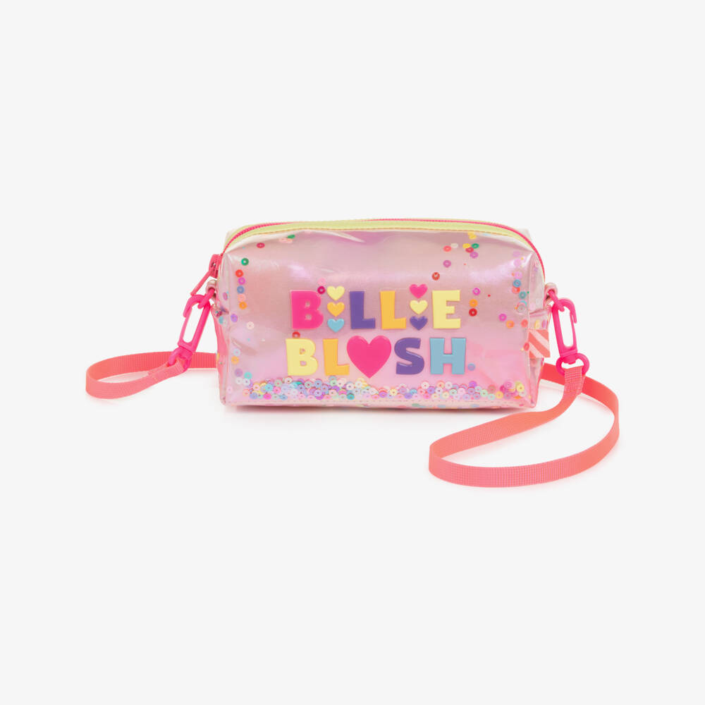 Billieblush-Girls Pink Sequin Pencil Case (16cm) | Childrensalon