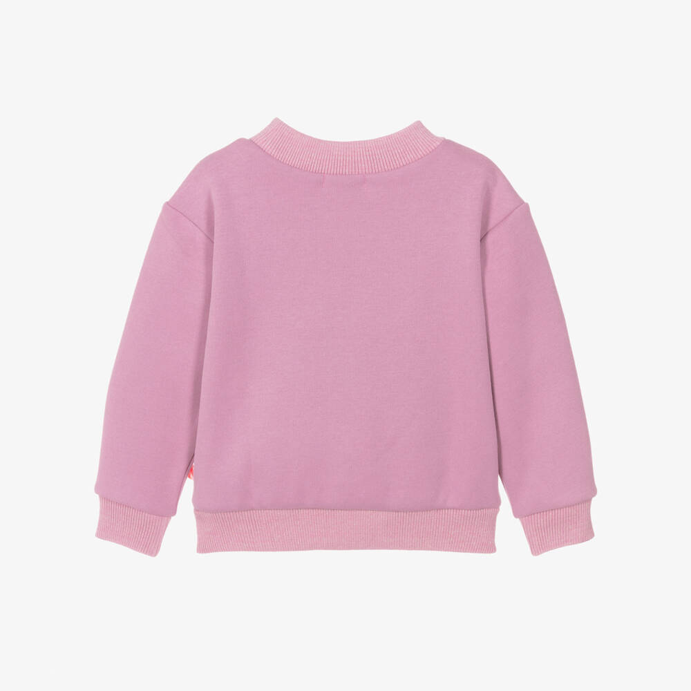 Billieblush-Girls Pink Sequin Smile Sweatshirt | Childrensalon