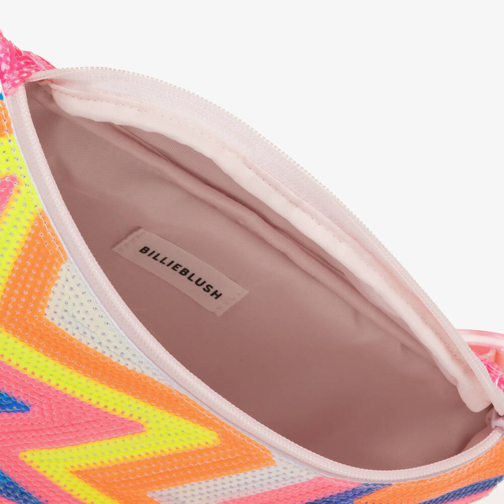 Billieblush-Girls Pink Sequinned Starburst Belt Bag (25cm) | Childrensalon