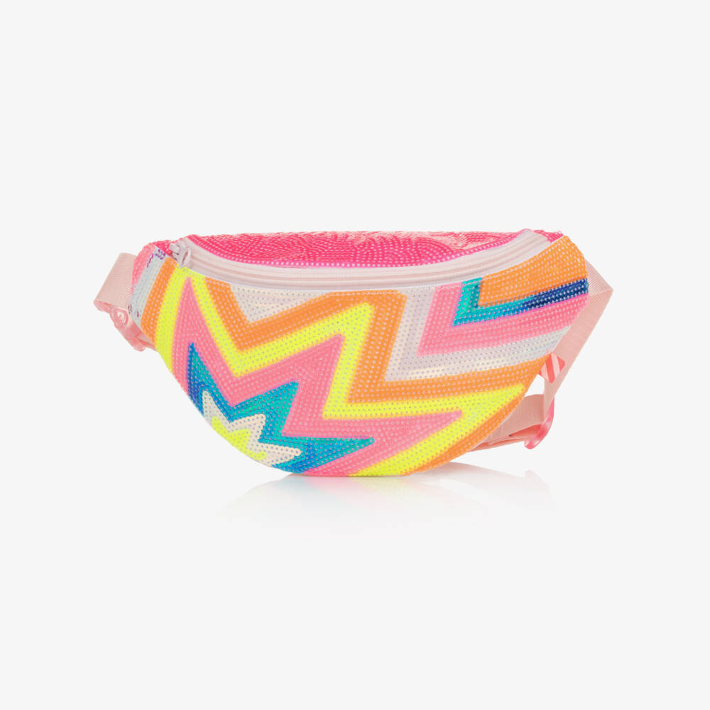 Billieblush-Girls Pink Sequinned Starburst Belt Bag (25cm) | Childrensalon