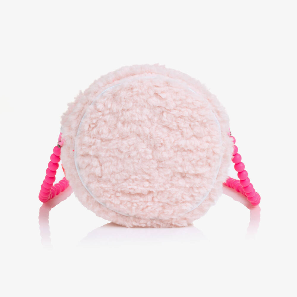 Billieblush-Girls Pink Sherpa Fleece Sheep Bag (14cm) | Childrensalon