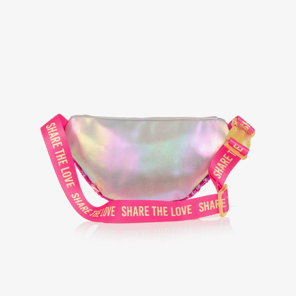 Billieblush-Girls Pink & Silver Sequin Belt Bag (25cm) | Childrensalon