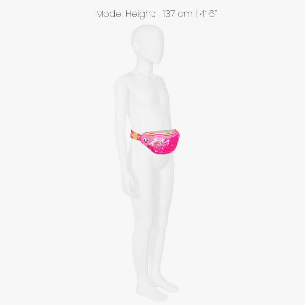 Billieblush-Girls Pink & Silver Sequin Belt Bag (25cm) | Childrensalon