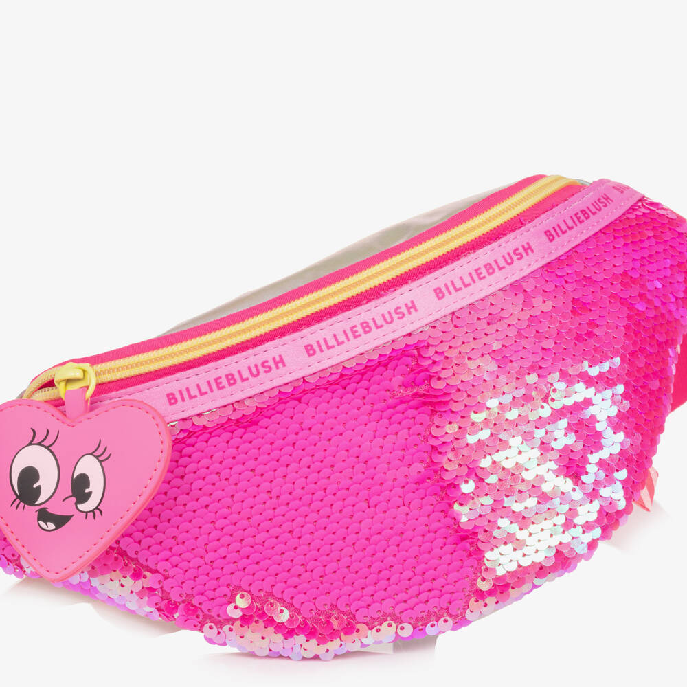 Billieblush-Girls Pink & Silver Sequin Belt Bag (25cm) | Childrensalon