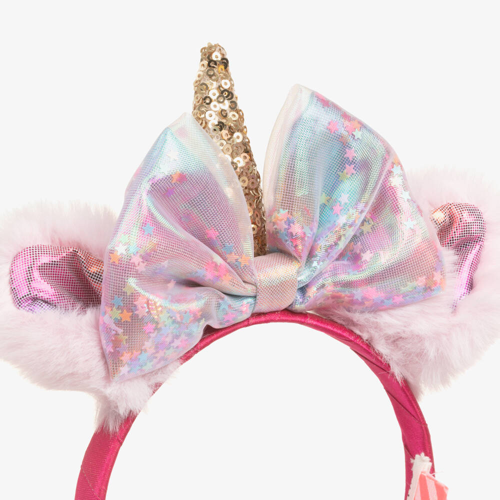 Billieblush-Girls Pink Unicorn Hairband | Childrensalon