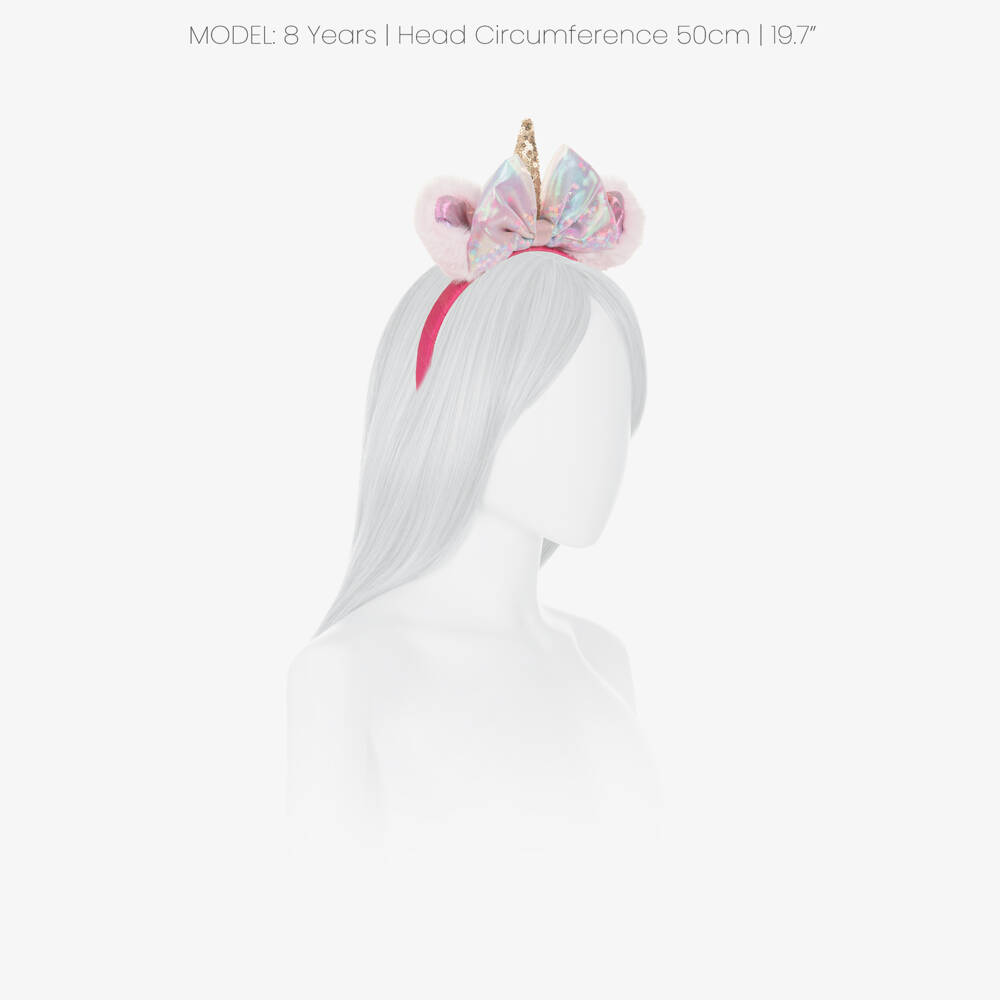 Billieblush-Girls Pink Unicorn Hairband | Childrensalon