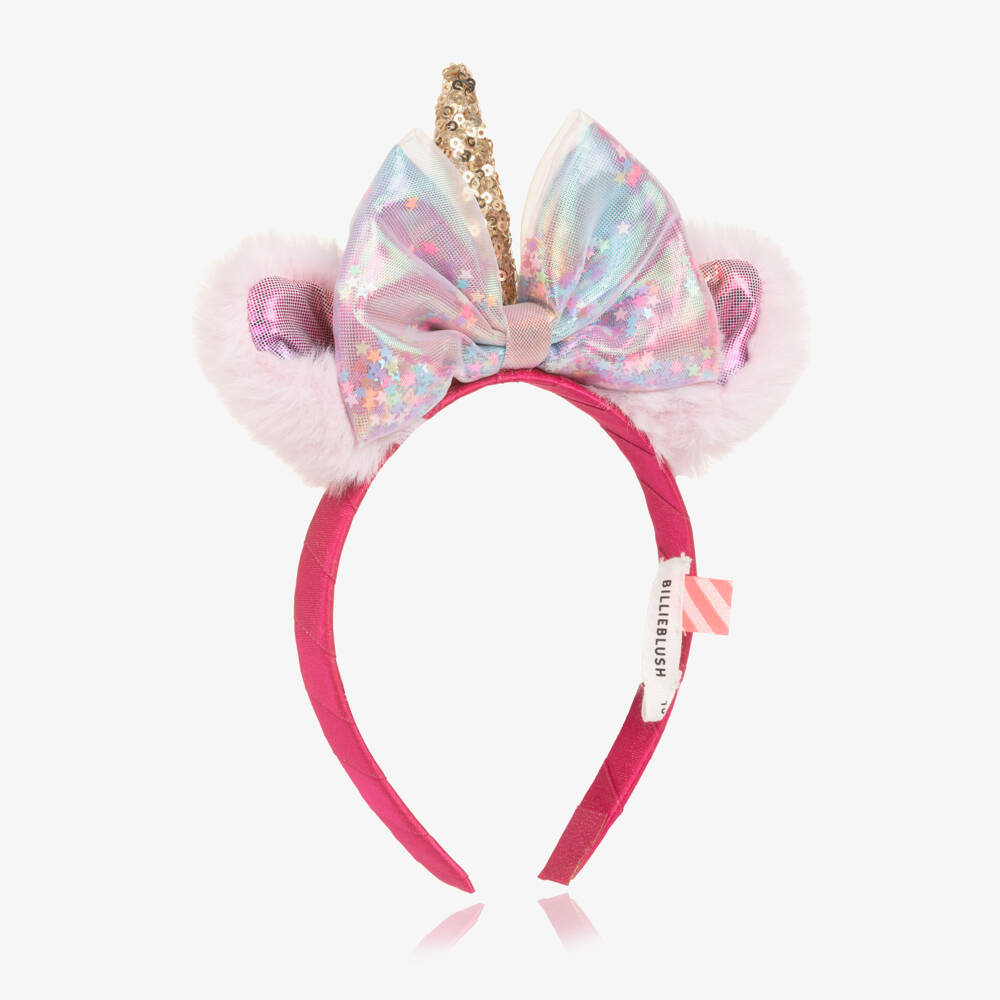 Billieblush-Girls Pink Unicorn Hairband | Childrensalon