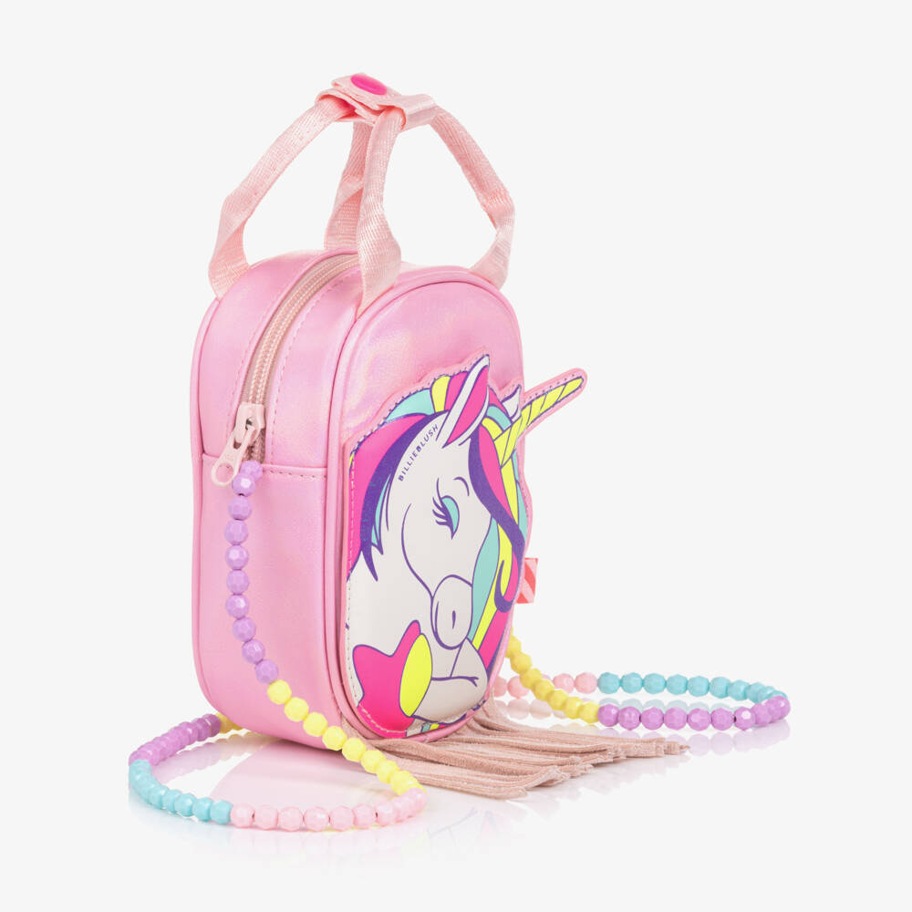 Billieblush-Girls Pink Unicorn Handbag (15cm) | Childrensalon