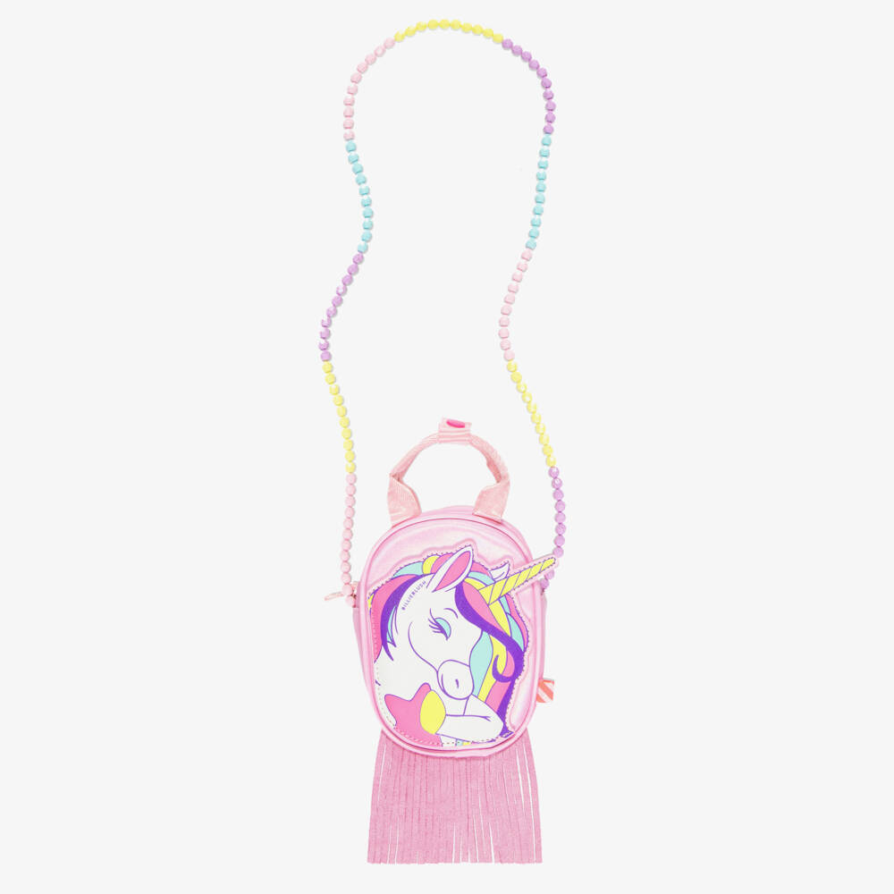Billieblush-Girls Pink Unicorn Handbag (15cm) | Childrensalon