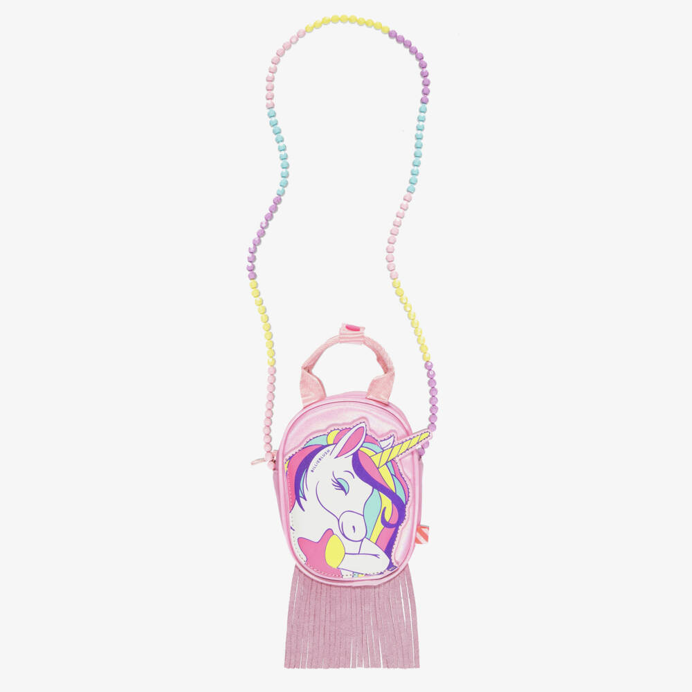 Billieblush-Girls Pink Unicorn Handbag (15cm) | Childrensalon
