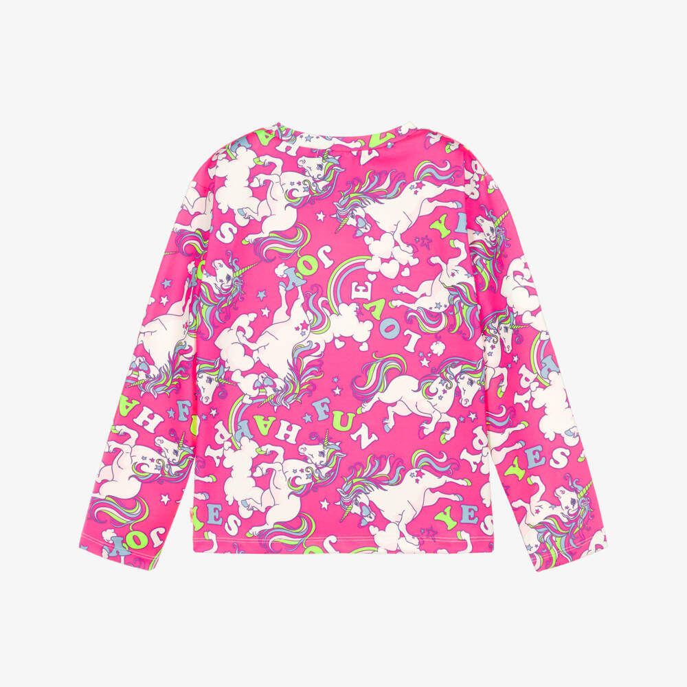 Billieblush-Girls Pink Unicorn Print Base Layer Top | Childrensalon