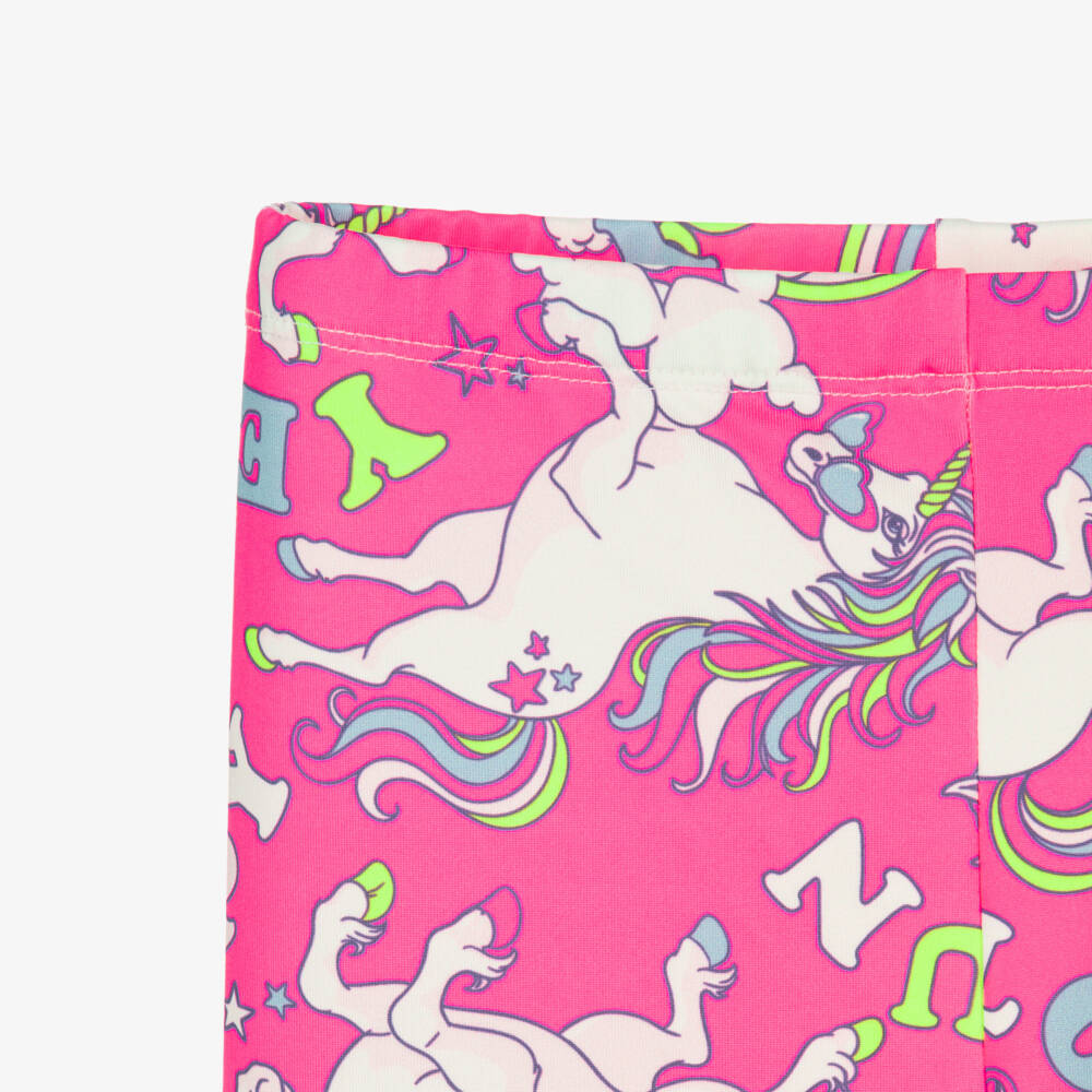 Billieblush-Girls Pink Unicorn Print Leggings | Childrensalon