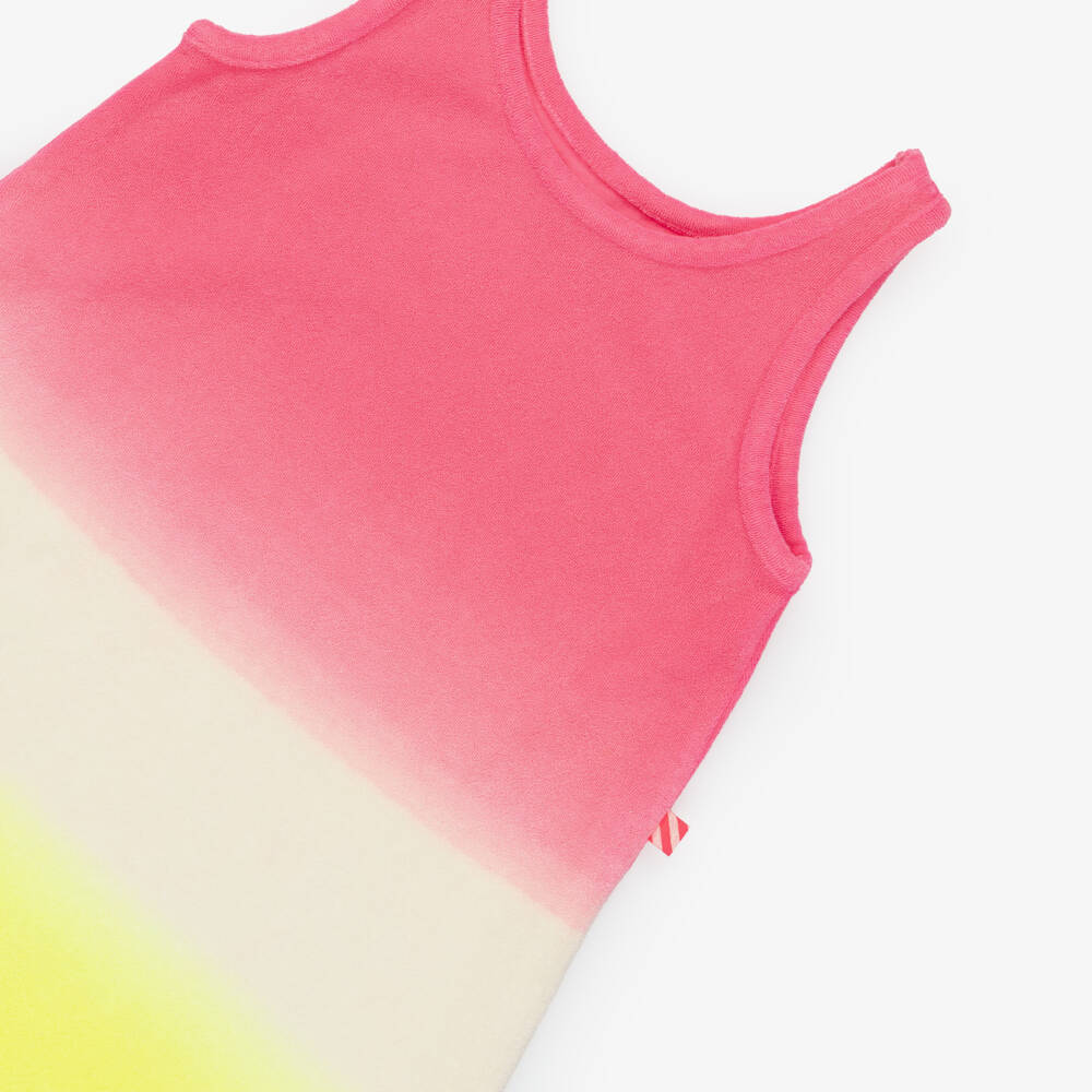 Billieblush-Girls Pink & Yellow Ombré Towelling Beach Dress | Childrensalon