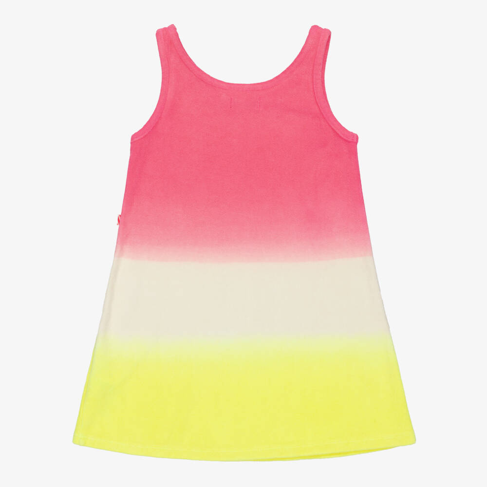 Billieblush-Girls Pink & Yellow Ombré Towelling Beach Dress | Childrensalon
