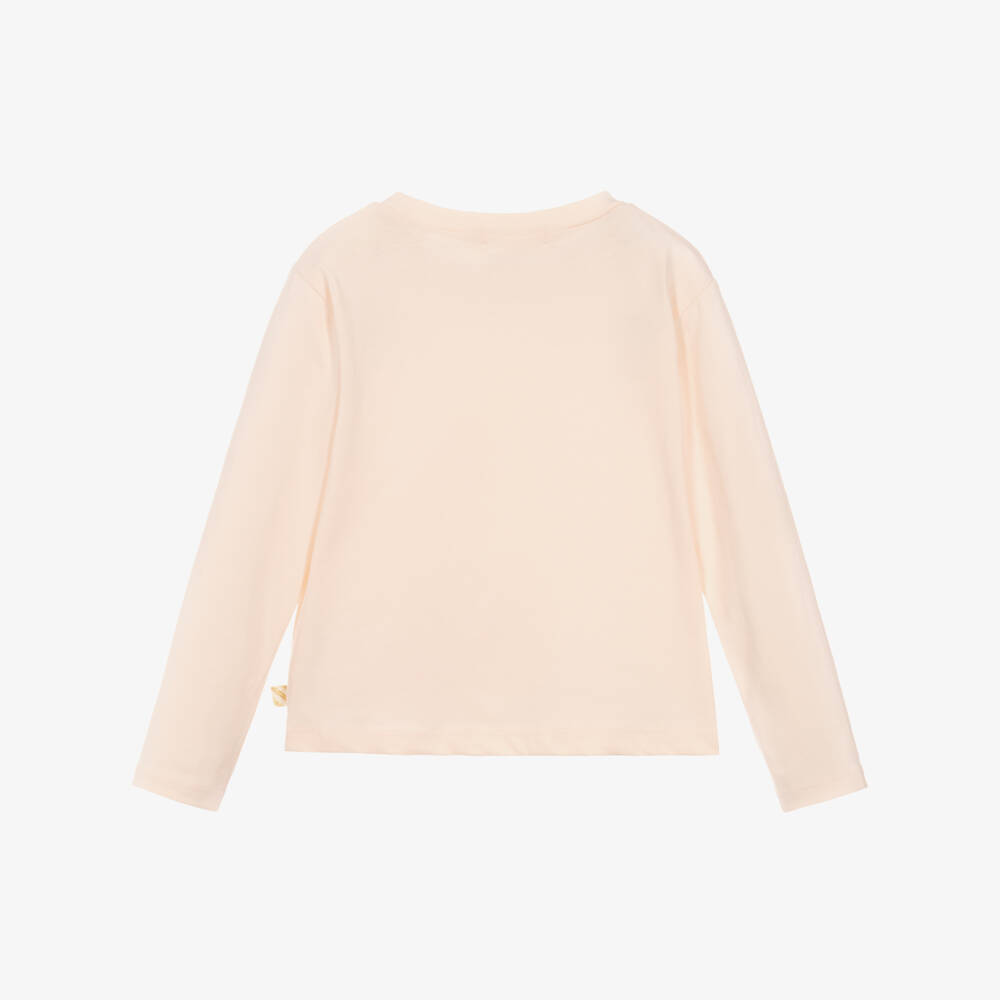 Billieblush-Топ из хлопка пудрово-розовый Love из страз для девочек | Childrensalon