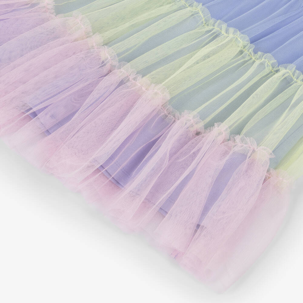 Billieblush-Girls Purple Cotton Jersey & Tulle Dress | Childrensalon