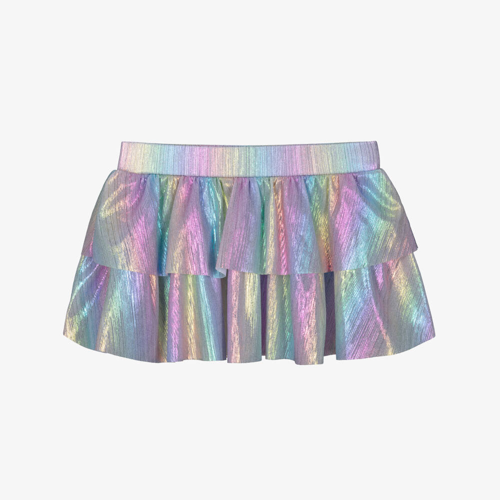 Billieblush-Girls Shimmery Lilac Pink & Yellow Beach Skirt | Childrensalon