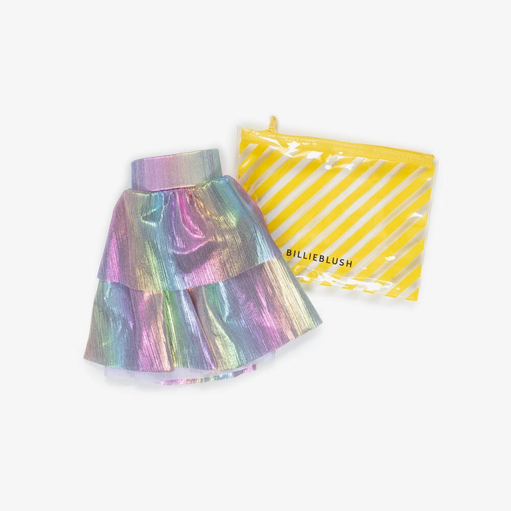 Billieblush-Girls Shimmery Lilac Pink & Yellow Beach Skirt | Childrensalon
