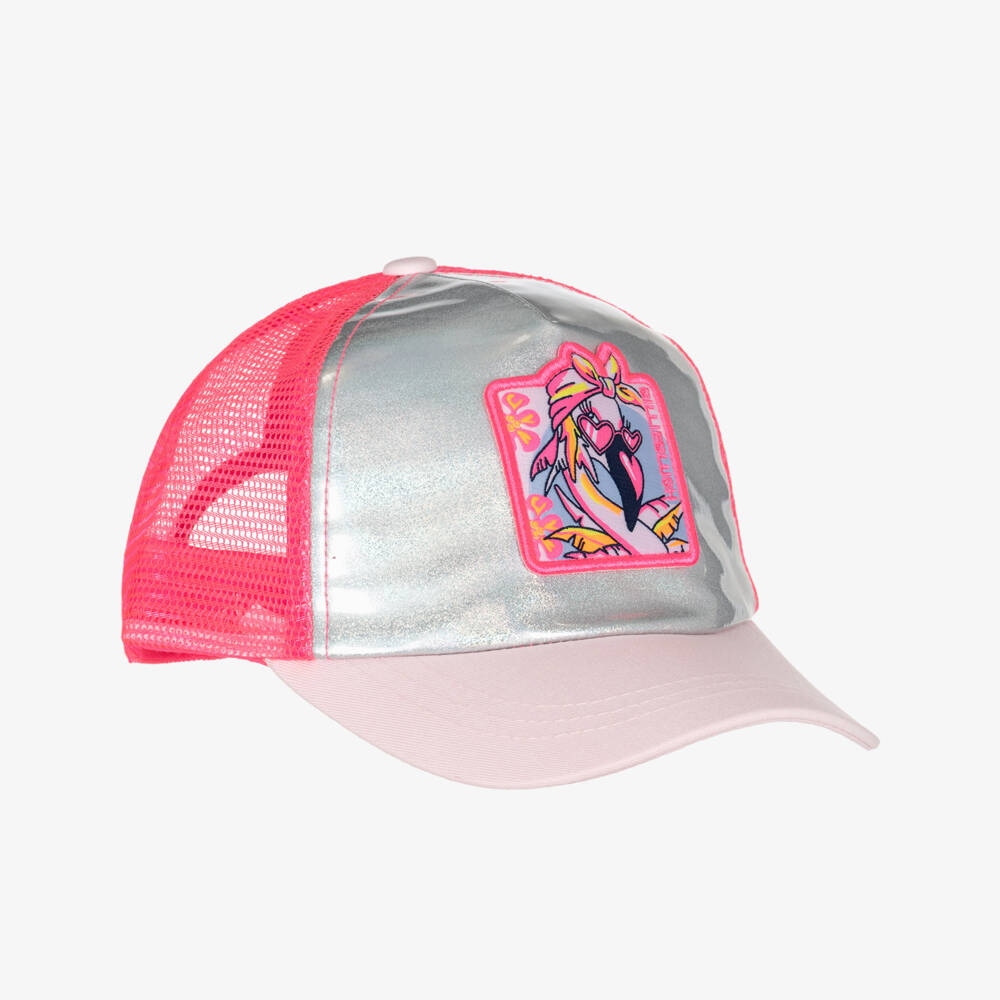 Billieblush-كاب لون فضي وزهري نيون للبنات  | Childrensalon