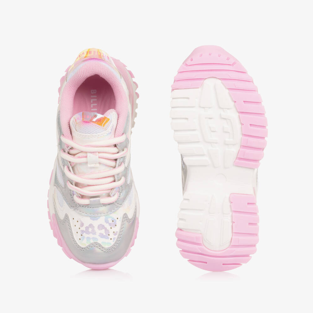 Billieblush-حذاء رياضي لون فضي وزهري للبنات | Childrensalon