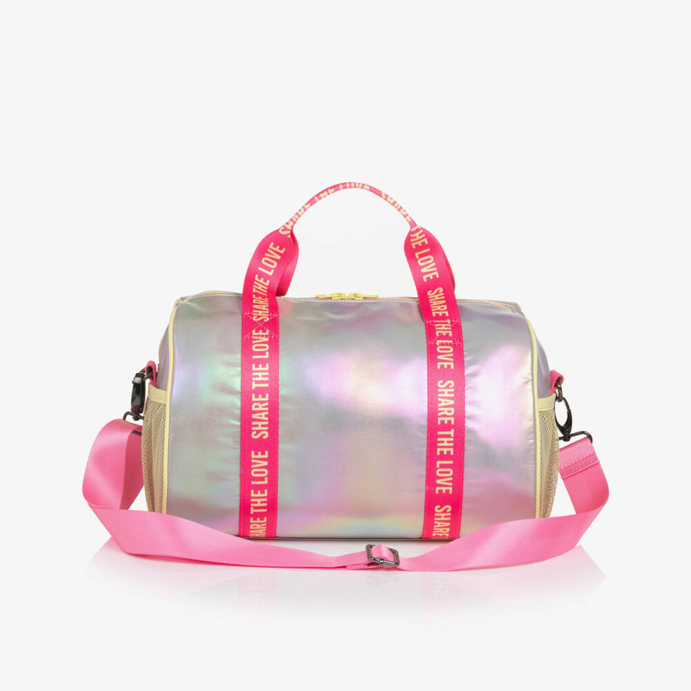 Billieblush-Girls Silver & Pink Sequinned Sports Bag (32cm) | Childrensalon