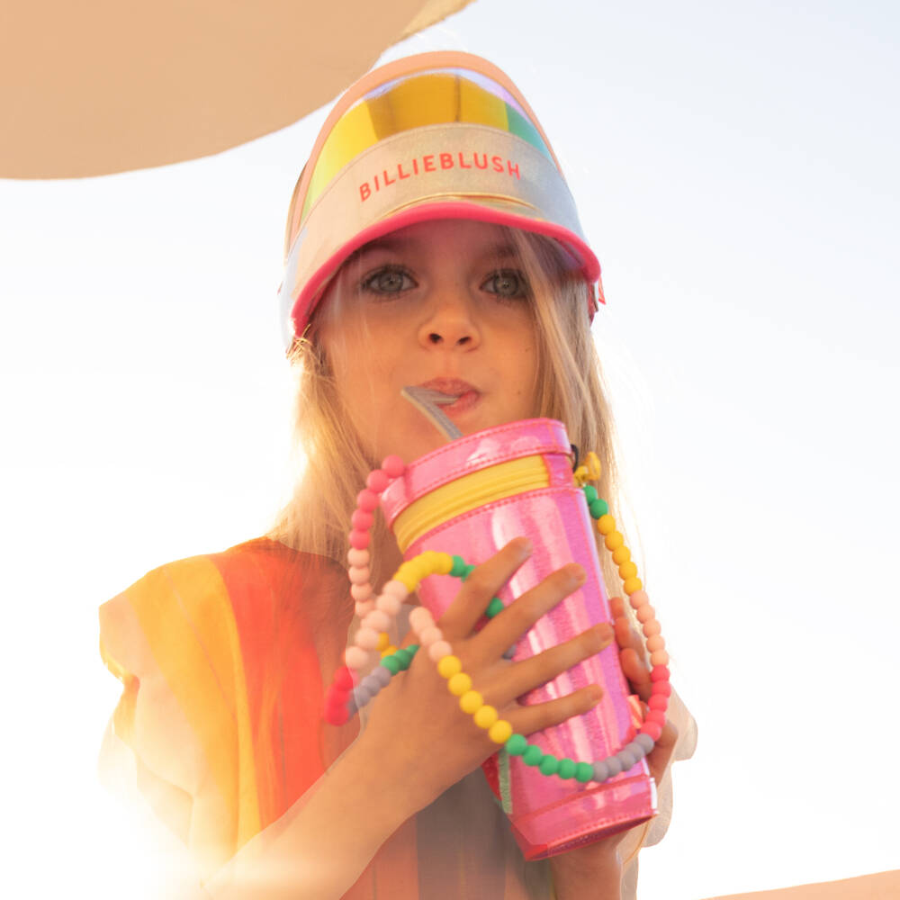 Billieblush-Girls Silver & Pink Transparent Sun Visor | Childrensalon