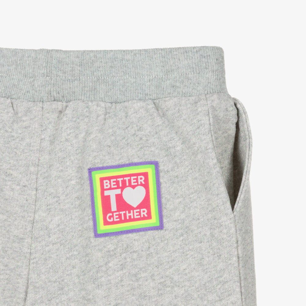 Billieblush-Girls Sparkly Grey Cotton Joggers | Childrensalon
