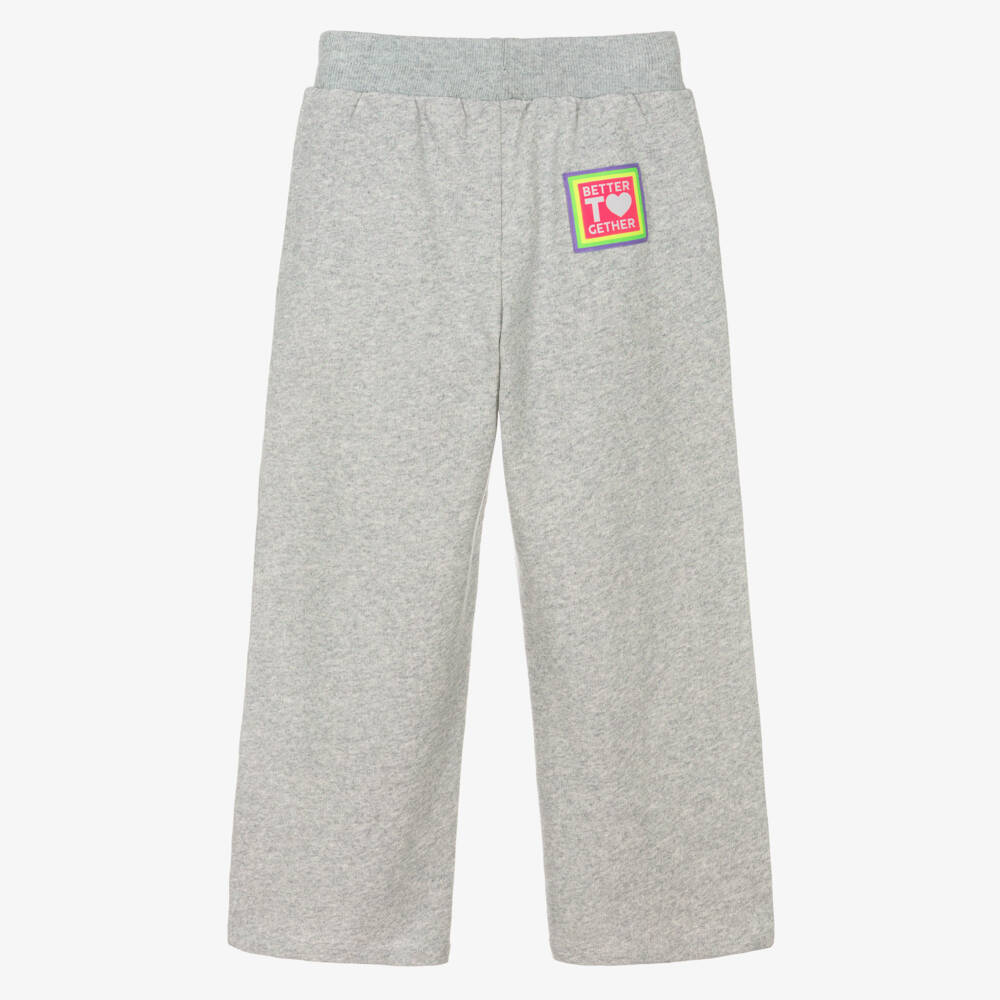 Billieblush-Girls Sparkly Grey Cotton Joggers | Childrensalon