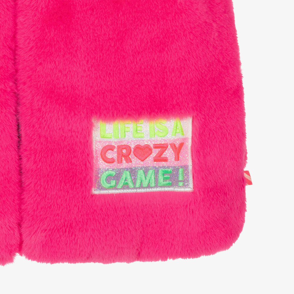 Billieblush-Girls Vibrant Pink Faux Fur Gilet | Childrensalon