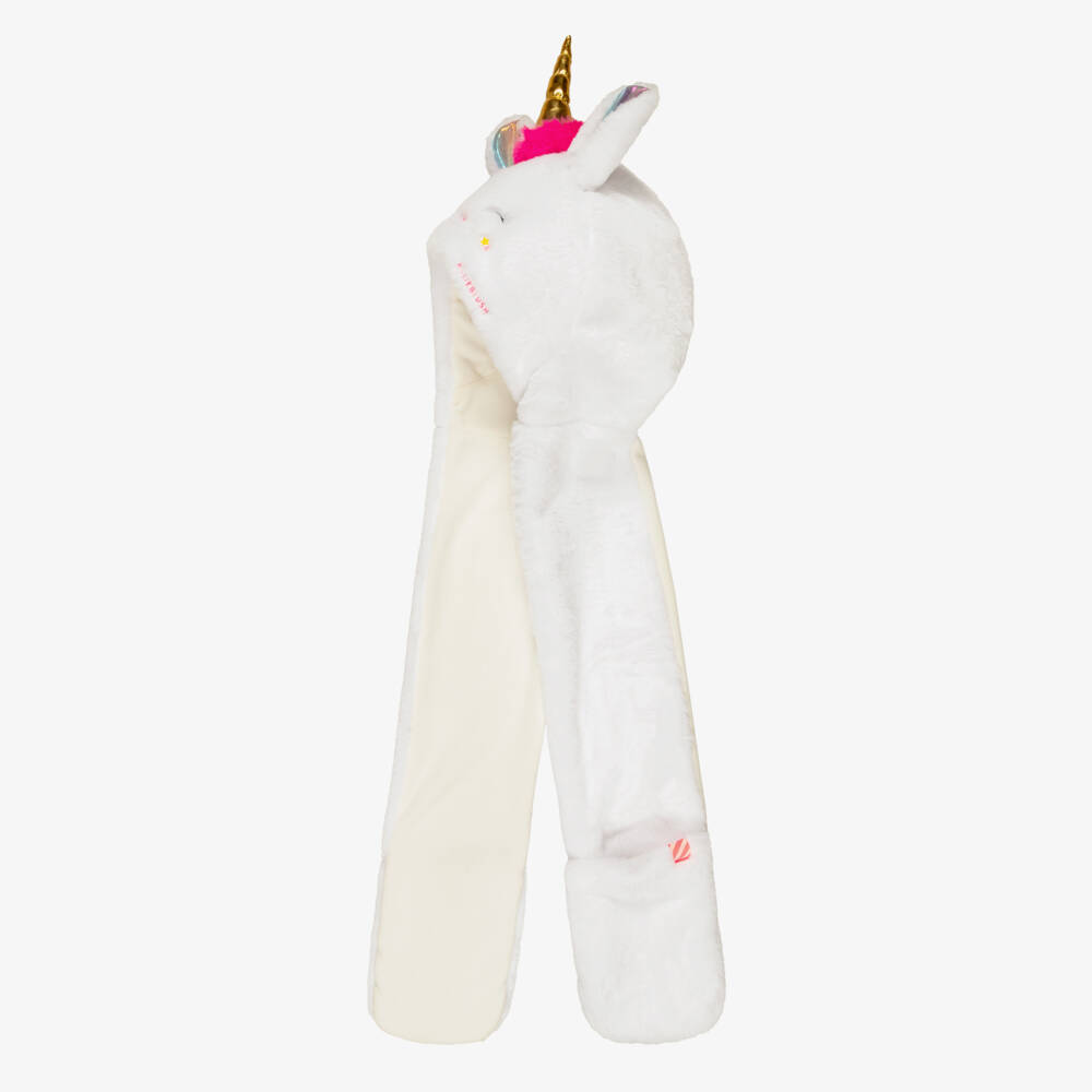 Billieblush-Girls White 3-in-1 Unicorn Scarf | Childrensalon