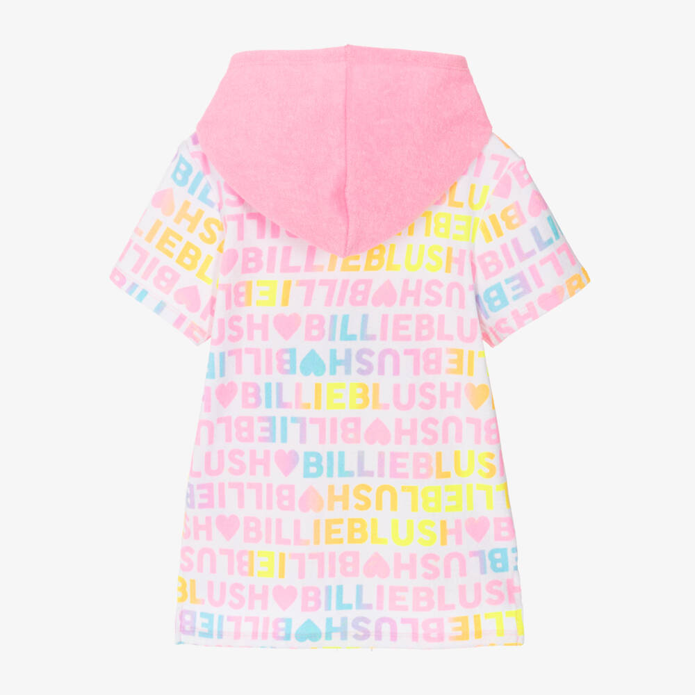 Billieblush-Girls White & Pink Towelling Dress | Childrensalon