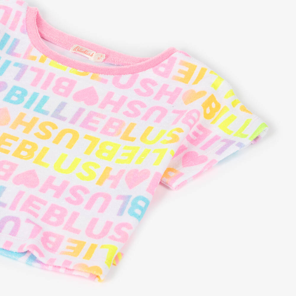 Billieblush T-shirt Manches Longues Fille - 100% Coton, Col Rond, Illustration Brillante, Coupe Large - 5