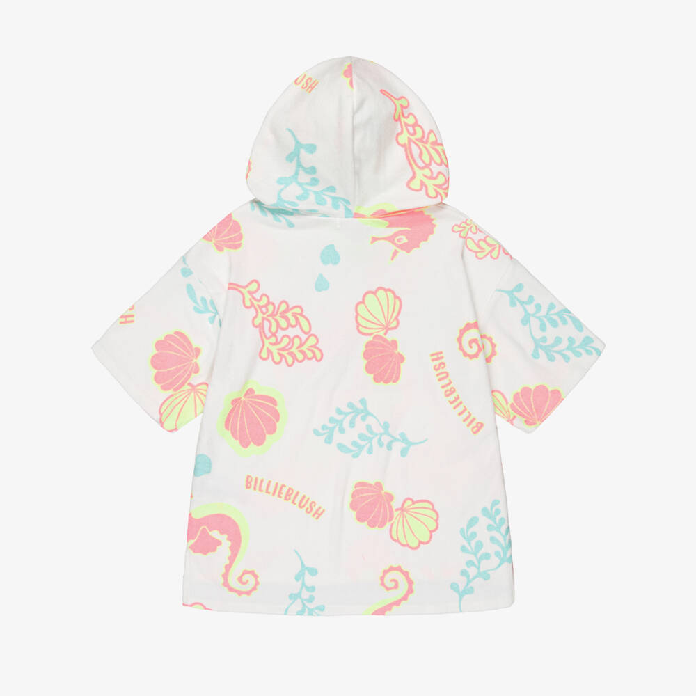 Billieblush-Girls White Towelling Under The Sea Beach Dress | Childrensalon