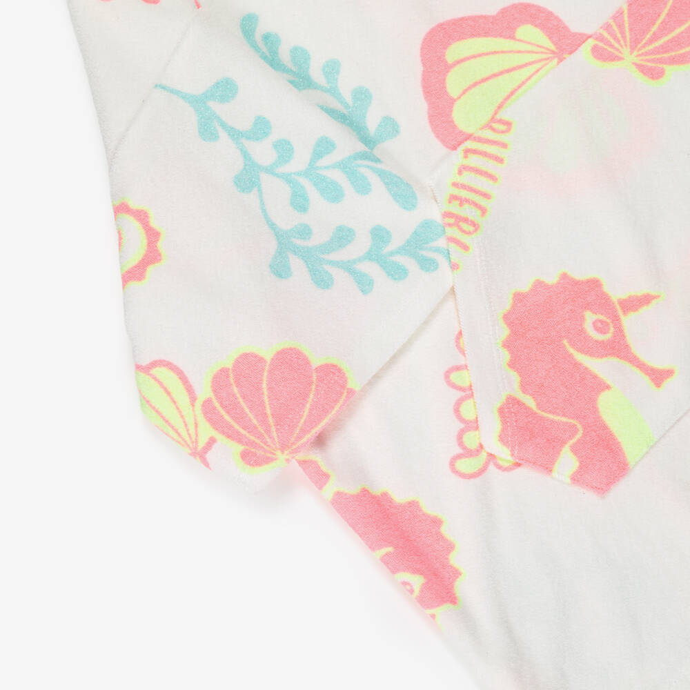 Billieblush-Girls White Towelling Under The Sea Beach Dress | Childrensalon