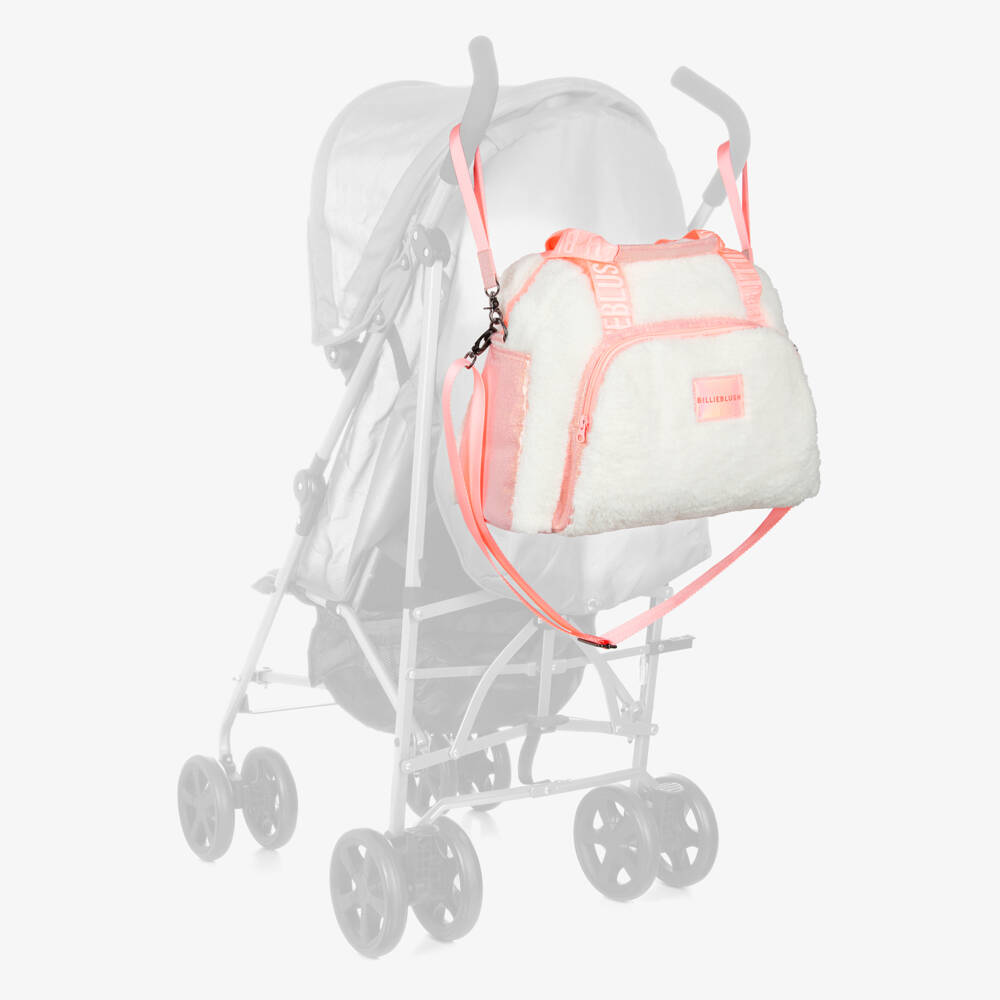 Billieblush-Кремовая пеленальная сумка с шерпой (41cm) | Childrensalon