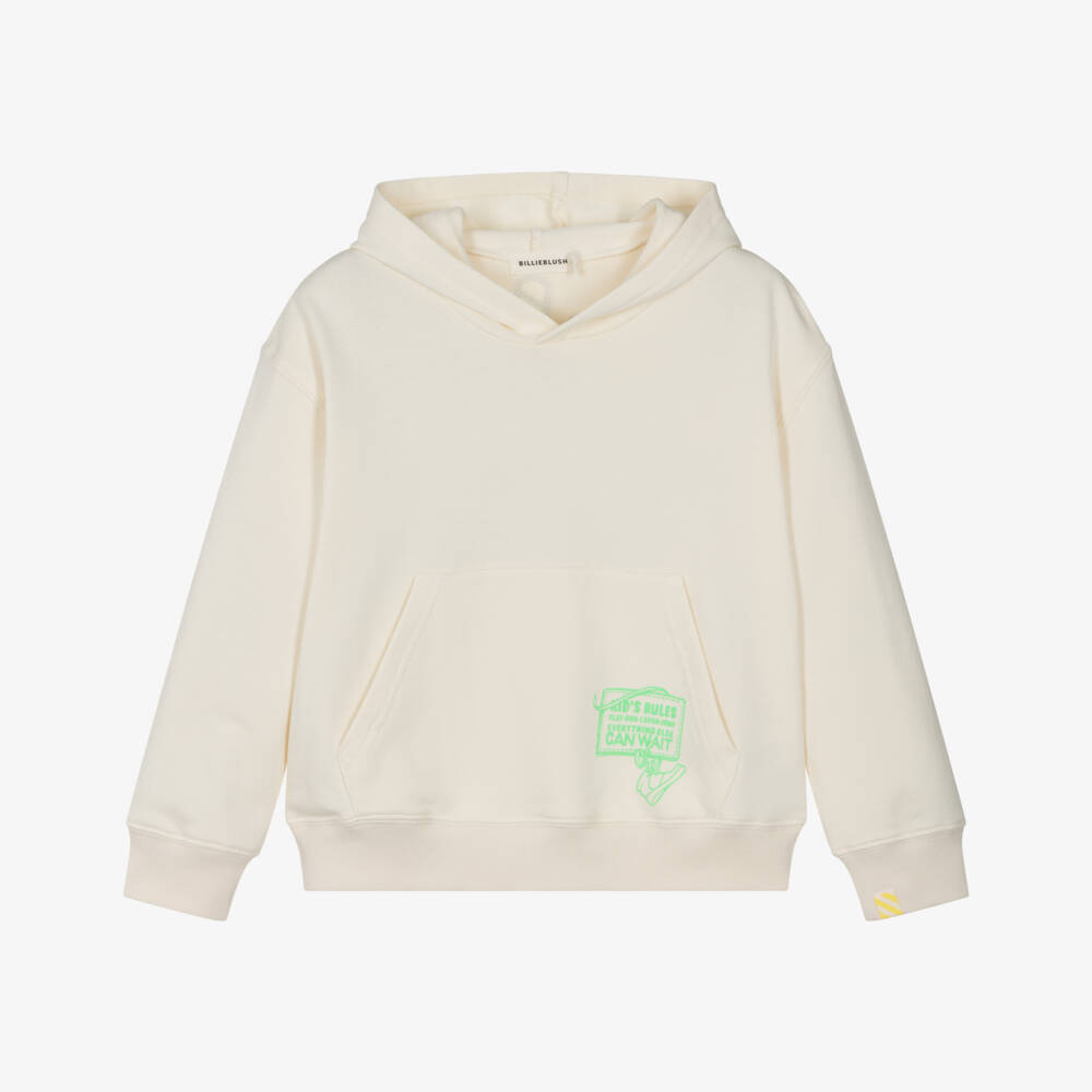 Billieblush-Ivory Printed Hoodie | Childrensalon