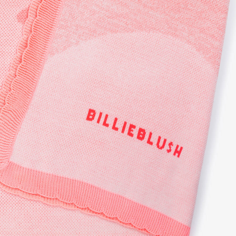 Billieblush-بطانية محبوكة بطبعة قلوب وقوس قزح لون زهري (74 سم) | Childrensalon