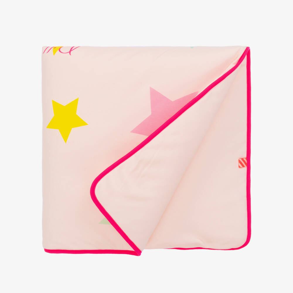 Billieblush-Pink Padded Cotton Star Blanket (76cm) | Childrensalon
