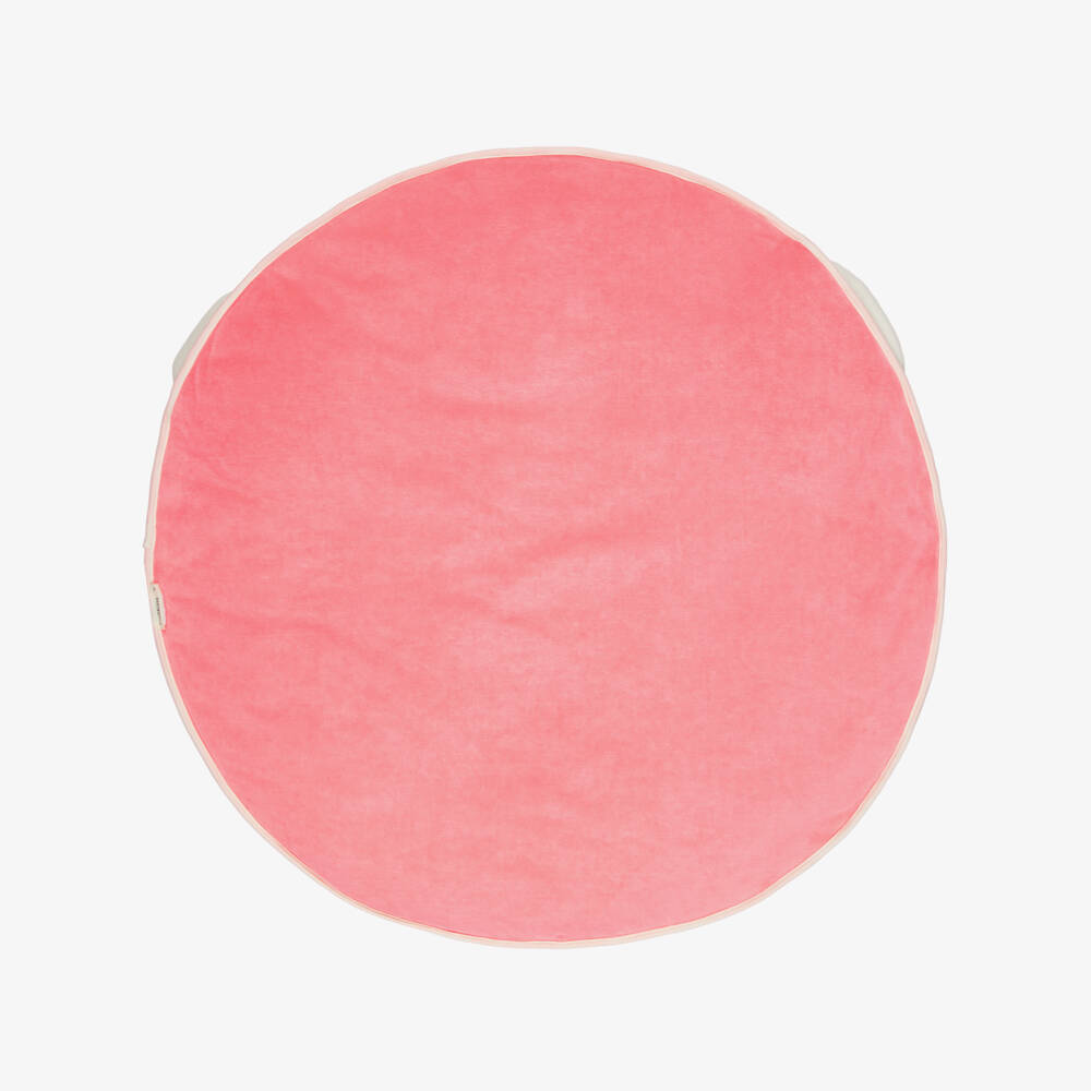 Billieblush-White & Pink Padded Play Blanket (80cm) | Childrensalon