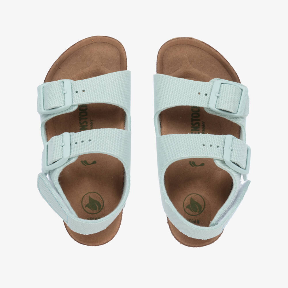 Birkenstock-Blue Canvas Sandals | Childrensalon